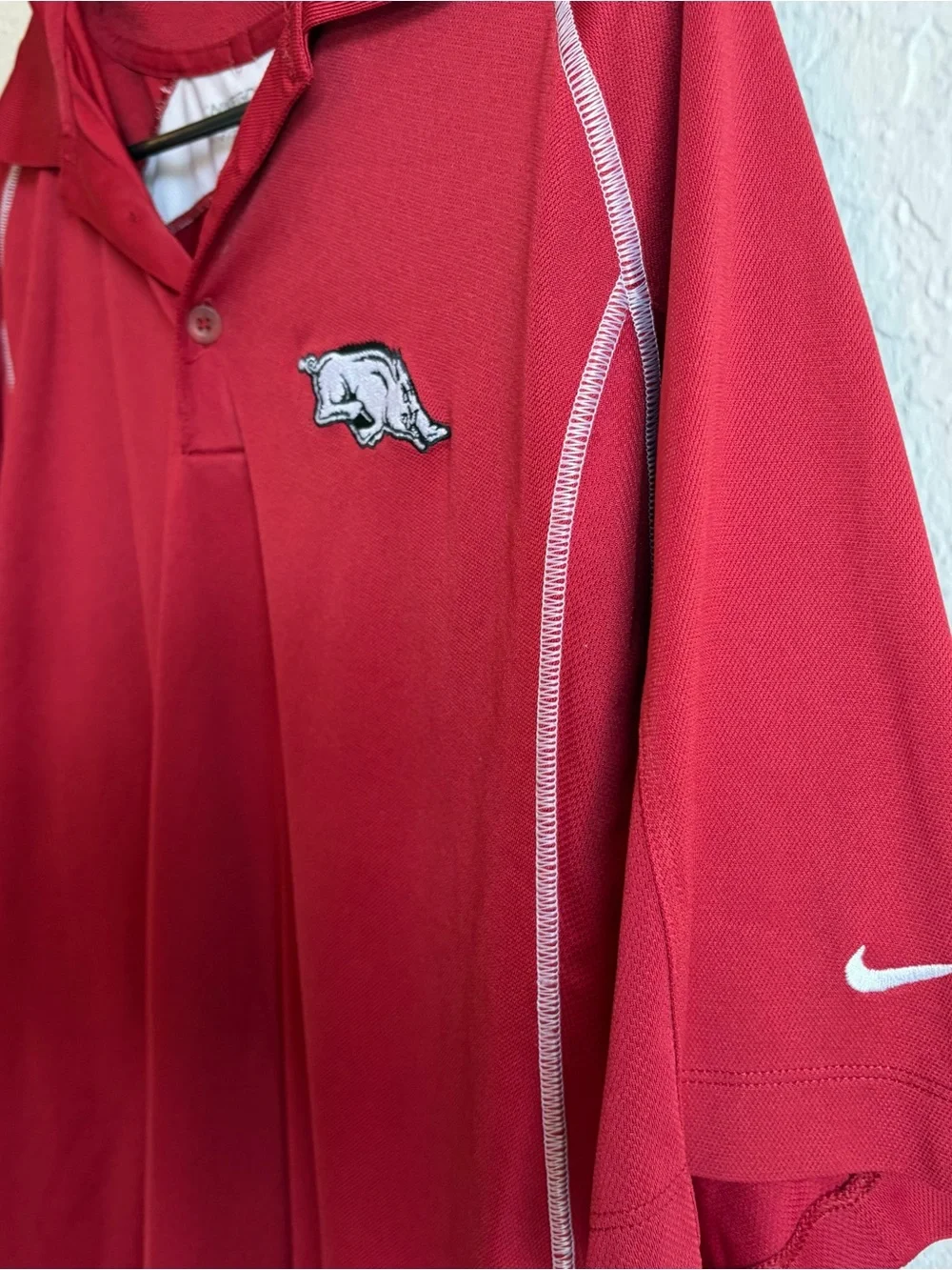 Nike Golf Arkansas Razorbacks Dri Fit Performance Polo Red - Men’s Large